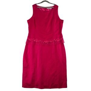 Vintage Jennifer Eden Sleeveless Sheath Dress Women's 10 Floral Embroidered Mesh